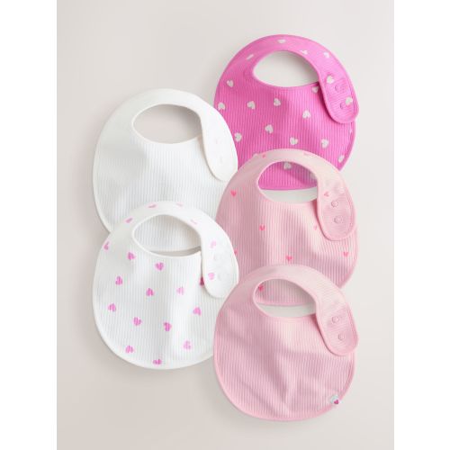 Pink Baby Bibs 5 Pack