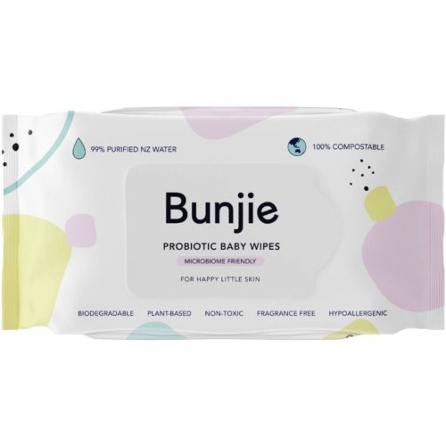 Bunjie Probiotic Baby Wipes Fragrance & Toxin-Free 80 pack