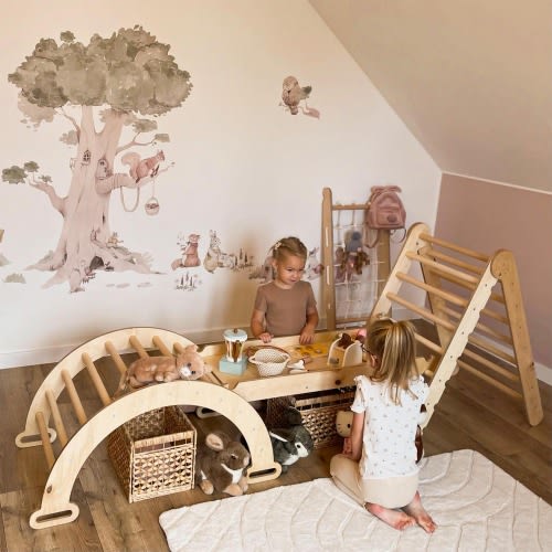 Montessori Climber Set: Climbing Arch, Triangle Ladder & Pillow