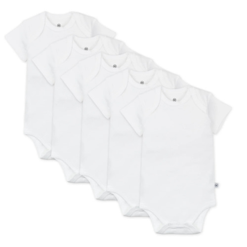 5-Pack Organic Cotton Short Sleeve Bodysuits | Honest Baby Clothing