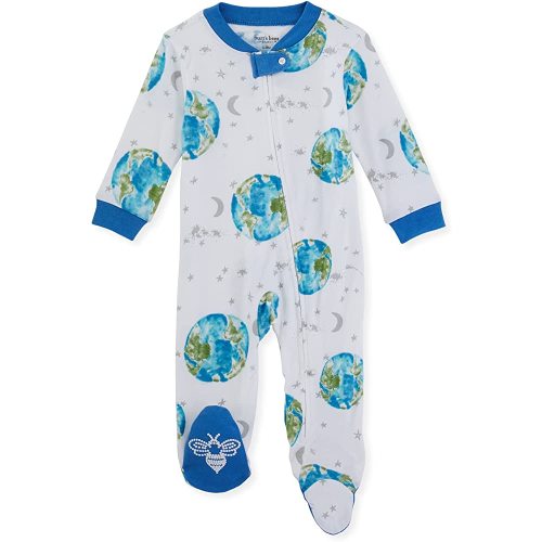 Burt's Bees Baby Baby Boys' Sleep and Play Pjs, 100% Organic Cotton One-Piece Romper Jumpsuit Zip Front Pajamas