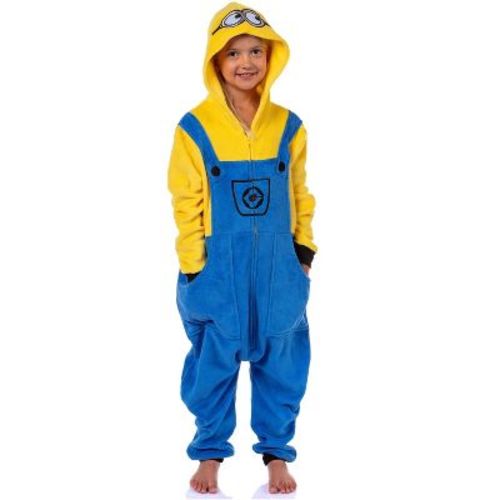 Intimo Despicable Me Boys' Bob The Minion Hooded Footless Union Suit Pajama (6/7) Yellow
