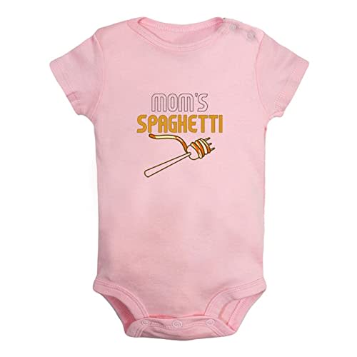 iDzn Mom's Spaghetti Funny Rompers, Newborn Baby Bodysuits, Infant Jumpsuits, Kids Short Clothes, Novelty Graphic Outfits