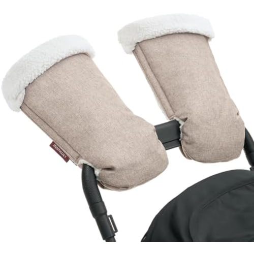 Momcozy Universal Stroller Gloves, Plush Weatherproof Winter Handmuffs