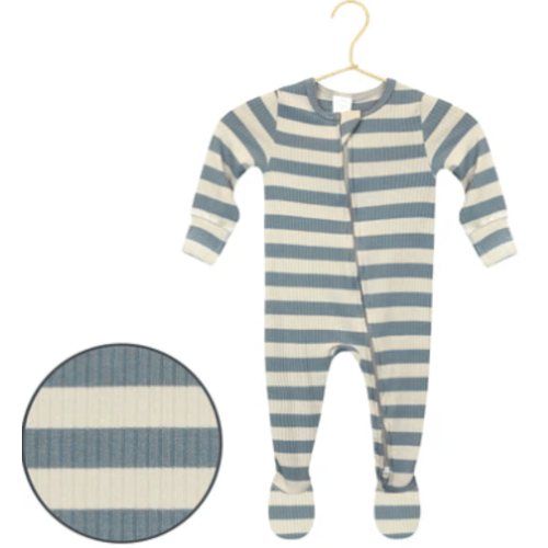 Lincoln Ribbed Zipper Footies