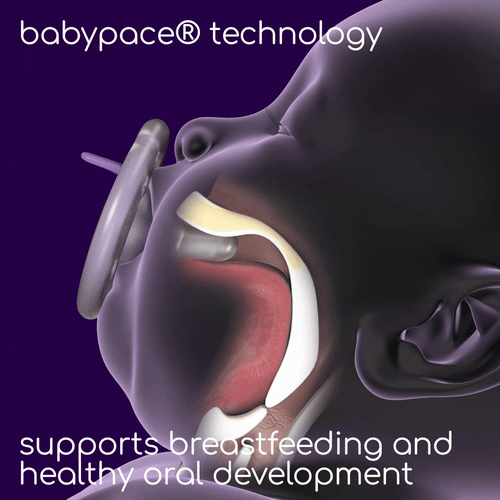 babypace breast-like pacifier 0-12 mo single - pearl | mōmi