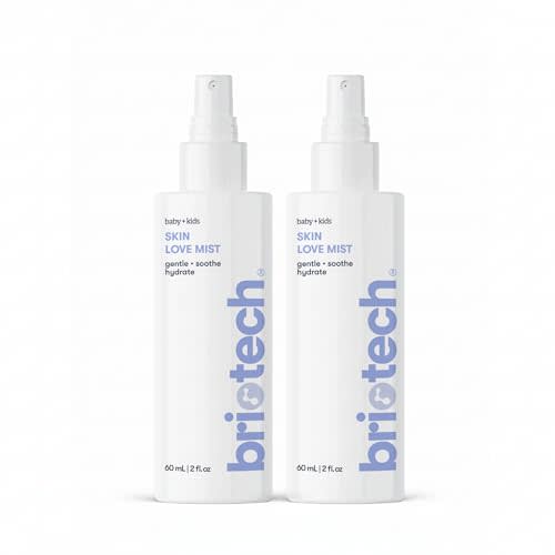 Briotech Baby Skin Love Spray | Gentle Hypochlorous Acid Mist for Soothing, Calming & Cleansing Delicate Skin | Pediatrician-Approved, Added Fragrance-Free | 2 oz (2 Pack)