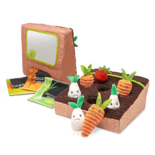 Boppy Learn and Grow Garden Toddler & Baby Toy - Plush Montessori-Inspired Garden Pretend Play Toys with Crinkly Seed Packs & Mirror, 0-18 Months