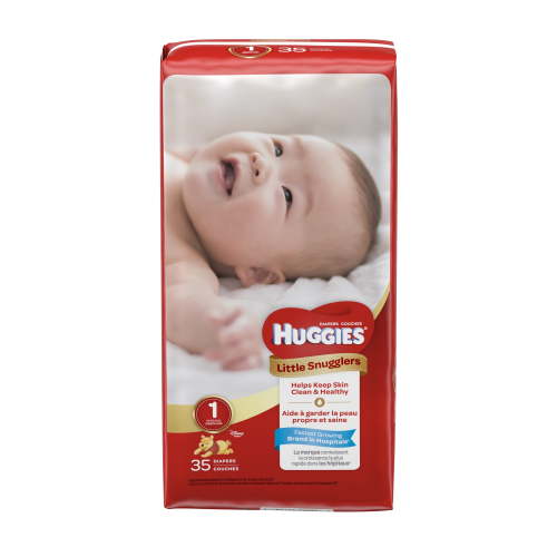Huggies Little Snugglers Diapers, Size 1, Gentle Skin Protection, Leak Protection, 35 Count
