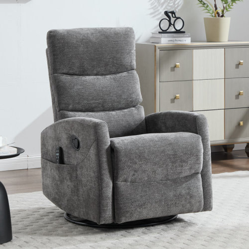 Ebern Designs Lila 26.38'' W Manual Recliner Swivel Rocker Recliner Massage And Heating & Reviews | Wayfair
