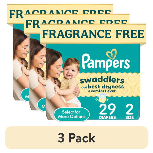 (3 pack) Pampers Swaddlers Fragrance Free Baby Diapers, Size 2, 29 Count (Select for More Options)