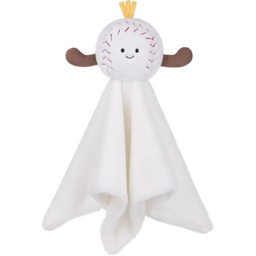 Apricot Lamb Baseball Security Blanket for Babies, Soft Loveys for Baby Boy and Girl, 14 Inches for Infant and Toddlers