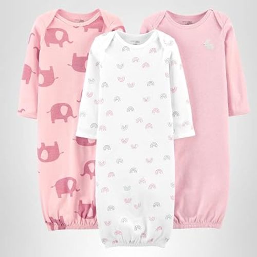 Simple Joys by Carter's Baby Girls' 3-pack Cotton Sleeper Gown