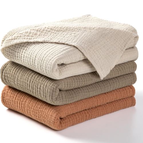 lulumoon Muslin Swaddle Blanket Baby - Cotton Swaddling Blanket Soft Baby Receiving Blankets Neutral 3Pack(Olive)
