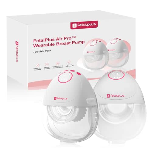 Air Pro™ Ultra-Discreet Wearable Breast Pump - Double Pack | Wearable Breast Pump 27mm | 15mm 18mm 21 mm 24mm Flange Inserts Included | 12 Gears 3 Modes