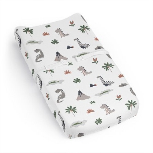 Sweet Jojo Designs Boy Girl Gender Neutral Unisex Changing Pad Sheet Modern Dinosaurs Multicolor