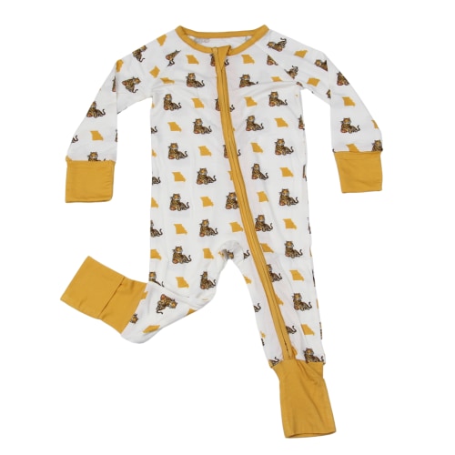 Missouri Shape Tiger Unisex Kids Pajamas