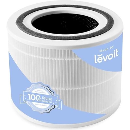 LEVOIT Genuine Core 300-P Air Purifier Replacement Filter, Core300-RF Air Filters, 3-In-1 High-Efficiency Activated Carbon for Allergies, Pet Dander, Smoke, Odor, Dust, 1 Pack, White