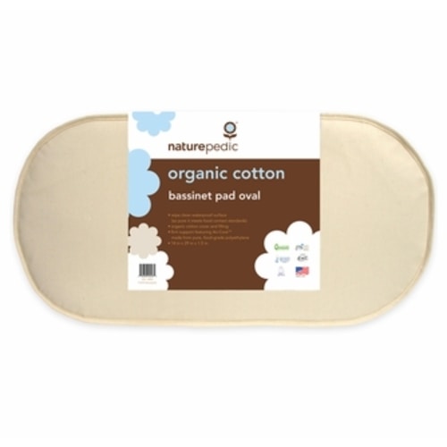 Naturepedic Organic Cotton Bassinet Mattress Oval FREE SHIPPING
