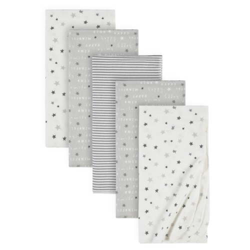 Modern Moments by Gerber Baby & Toddler Boy Flannel Blankets, 5-Pack