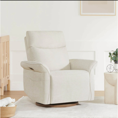 Vinca Modern Power Swivel Glider Recliner with Power Lumbar & Headrest