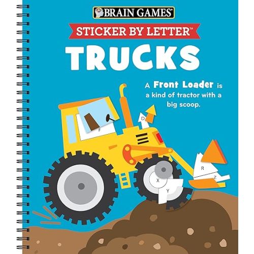 Brain Games - Sticker by Letter: Trucks Spiral-bound – May 16, 2022