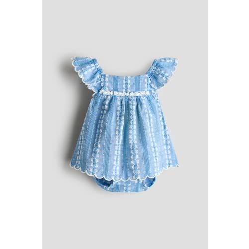 2-PIECE EMBROIDERED-DETAIL COTTON SET