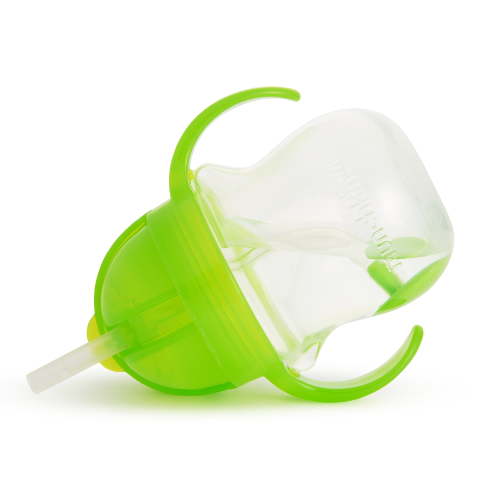 Munchkin Weighted Flexi-Straw Sippy Cup with Click Lock Lid 7 Oz Unisex Green