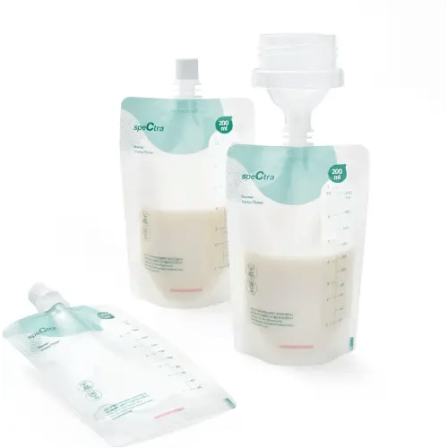 Spectra - Simple Store Milk Collection Bags 200 ml - Hygenic Double Lined Leak Free Insulation - Convenient Milk Storage for Busy Moms - 10 Count