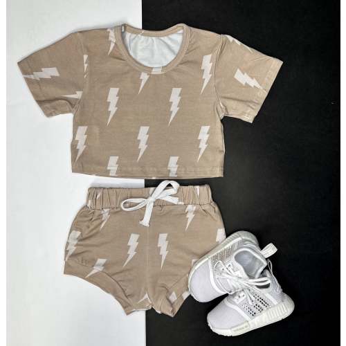 Tan & Off White Bolts Set (FINAL SALE)