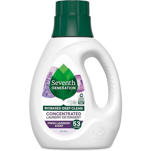 Seventh Generation Concentrated Laundry Detergent, Fresh Lavender scent, 40 oz, Pack of 2 (106 Loads)