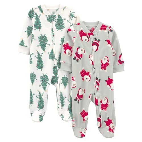 Simple Joys by Carter's Baby In 2pk Fleece Snp Santa Trees