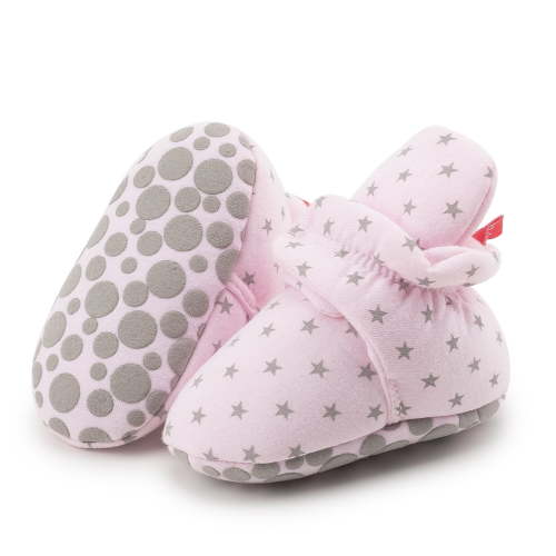 Bonario Baby Girls Boys Cotton Boots Newborn Winter Cozy Fleece Booties Infant Socks Shoes for 3-18 Months