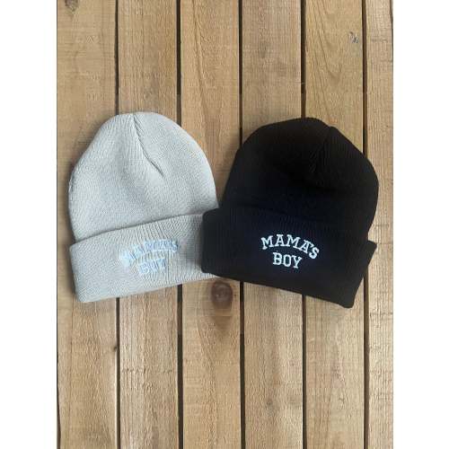 Mama’s Boy Embroidered Beanie