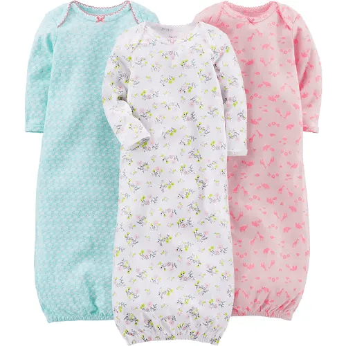Simple Joys by Carter's Girls' 3-Pack Cotton Sleeper Gown