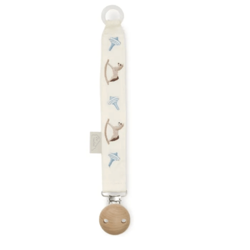 Vintage Toys embroidered pacifier clip | Beige