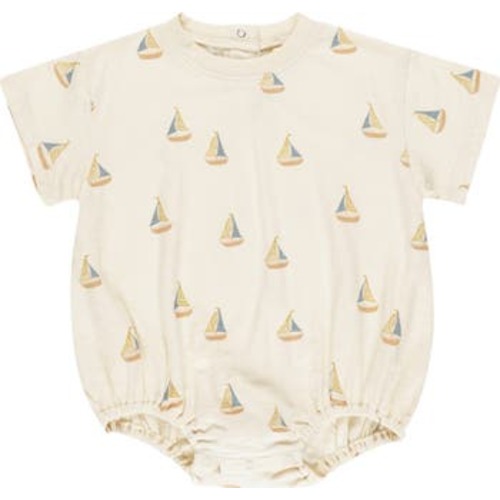 Relaxed Fit Cotton Bubble Romper, 0-3M