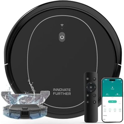 Robot Vacuum and Mop Combo, 5000Pa Self-Charging Robotic Vacuum cleaner with Alexa & App Control, 3-in-1 Robot Vacuum with Smart Obstacle Avoidance, Ideal for Pet Hair, Carpet and Floors, Slim, Quiet