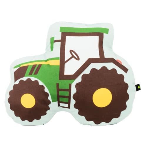 John Deere Trailer Tractor Kids Bedding Super Soft Plush Decorative Throw Pillow, 20 in, (Officially Licensed Product) by Franco Collectibles