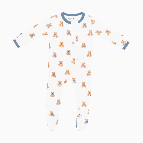 Kyte Baby Printed Zipper Footie - Teddy Bear, 0-3 M