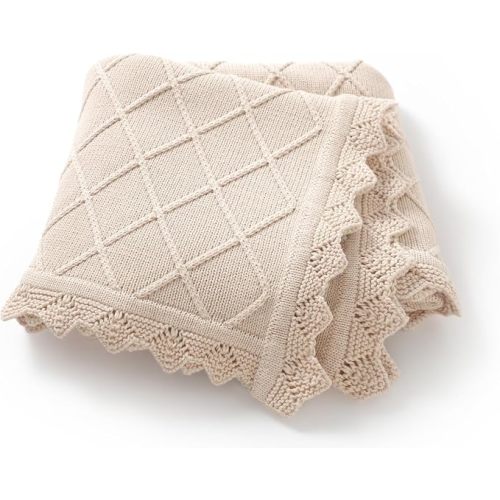 Hadetoto Manta de bebé 100% algodón orgánico para niños y niñas, 31.5x40 pulgadas