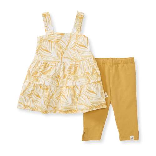 Leafy Jungle Organic Girl Top & Capri Legging Set – Burt's Bees Baby