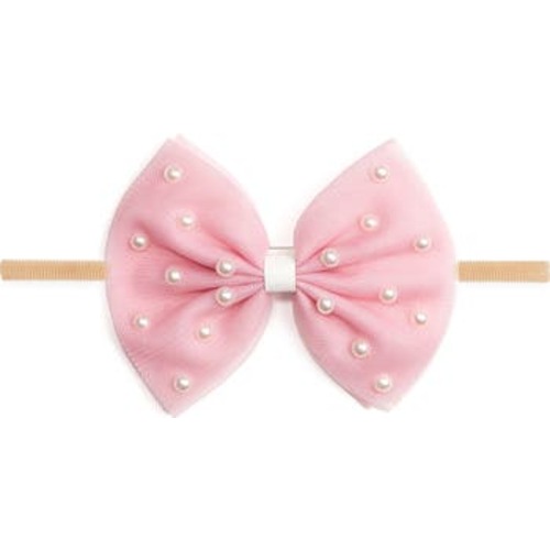 Pretty Pearl Tulle Bow Baby Headband