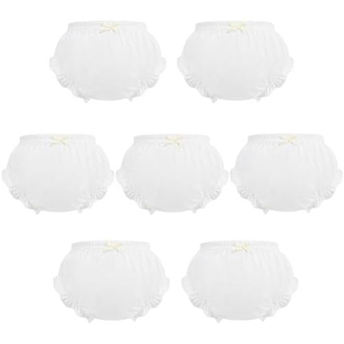 7Pack Diaper Cover - Baby Bloomers,Cotton Underwear,Panties for Toddler Girls