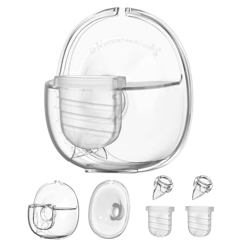 Wearable Breast Pump Parts Compatible with Mammanuwa, Nuliie Breast Pump | Compatible with Lansinoh Discreet Duo S32 Pump Include Duckbill Valve, Silicone Diaphragm, 24mm Flange, Milk Collector Cup