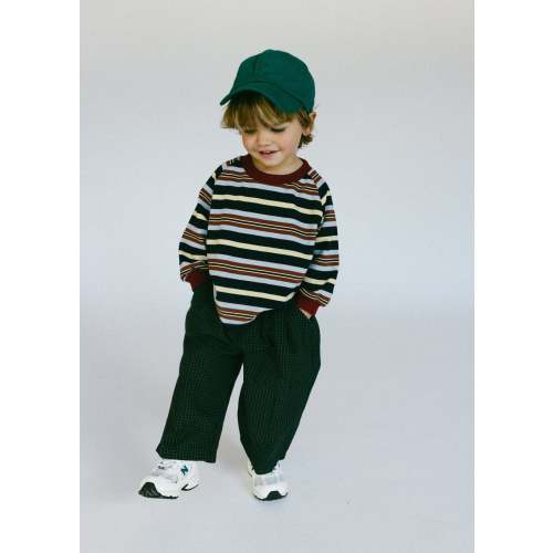 Retro Stripe Long Sleeve- Navy