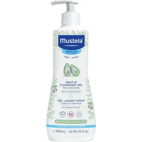 Mustela Baby Gentle Cleansing Gel - Baby Hair & Body Wash - with Natural Avocado fortified with Vitamin B5 - Biodegradable Formula & Tear-Free - 1 or 2-Pack - Various Sizes