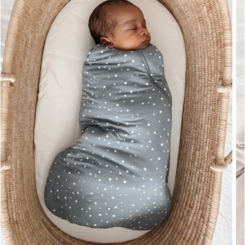 Dream Dusty Blue Bamboo Viscose Swaddle Wrap | günamüna