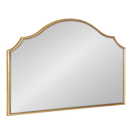 Kate and Laurel Leanna 24.0-in W x 18.0-in H Arch Gold Framed Wall Mirror