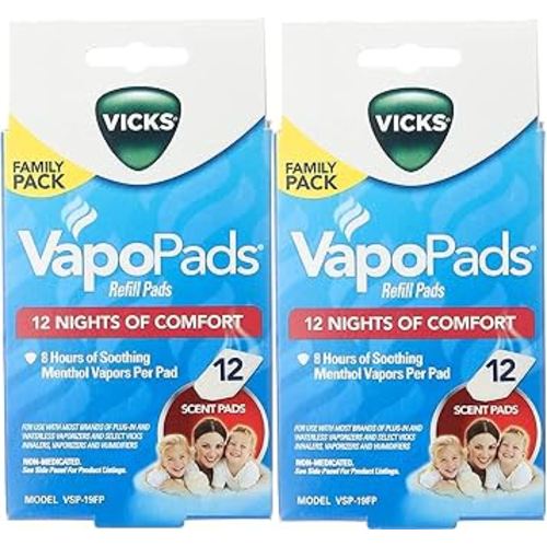 Vicks Vapo Pad Family Pack, 12 Count (Pack of 2)